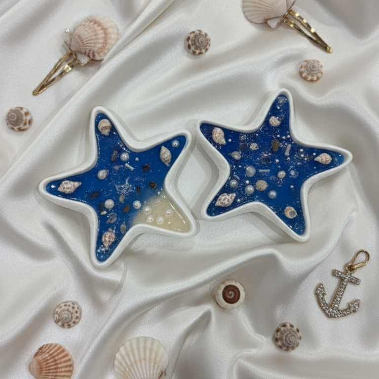 Starfish Pearl Candle Set of 2